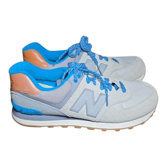 New Balance Women's Collegiate 574 Classics Running Shoes WL574AMB Silver Mink - Picture 2 of 7
